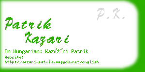 patrik kazari business card